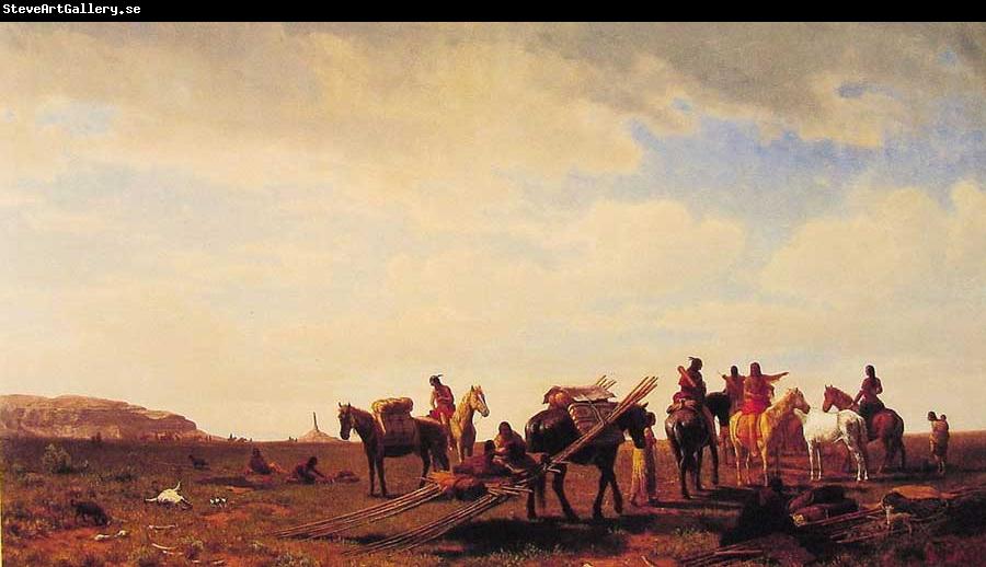 Albert Bierstadt Indians Travelling near Fort Laramie